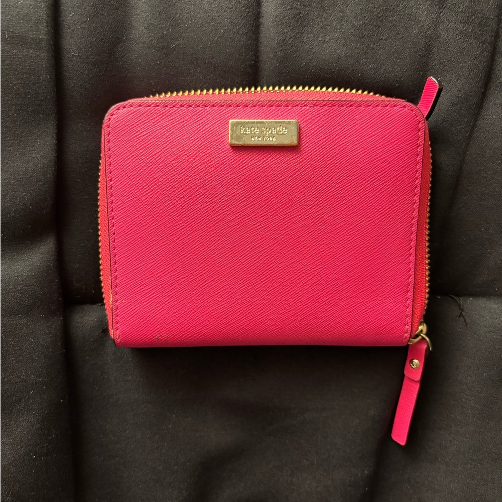 Kate Spade Vibrant Pink Zip Wallet